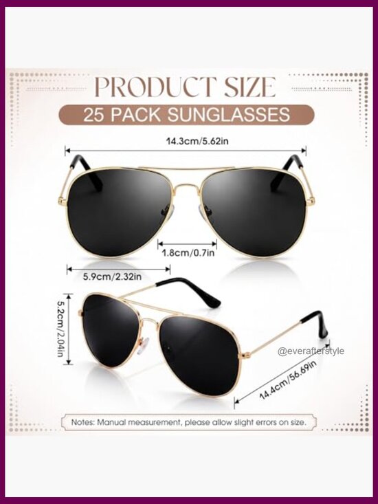 25 Pack Classic Pilot Sunglasses Polarized Military Driving Sun Glasses UV main image 6